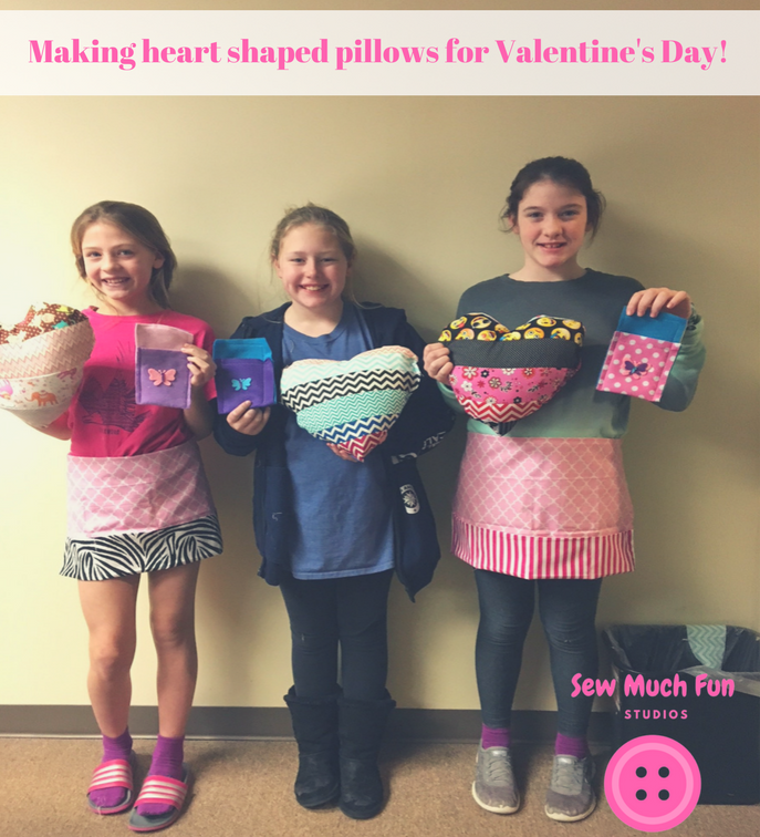 Making heart shaped pillows for Valentine's Day! (1)